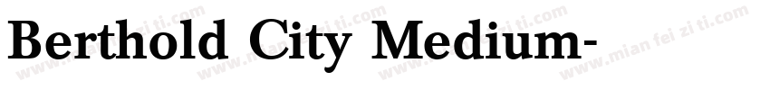 Berthold City Medium字体转换
